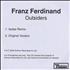 Franz Ferdinand Outsiders CD-R acetate UK FNZCROU435823