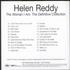 Helen Reddy The Woman I Am: The Definitive Collection CD-R acetate US HRECRTH521500