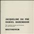 Jacqueline Du Pr� & Daniel Barenboim Beethoven: The Complete Sonatas And Variations For Cello And Piano - Autographed tour programme UK K9CTRBE754751