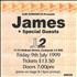 James L2, Liverpool concert ticket UK JMSTILL384878