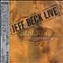 Jeff Beck Live Beck! CD album Japanese BEKCDLI324296