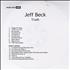 Jeff Beck Truth CD-R acetate UK BEKCRTR326564