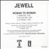 Jewell Woman To Woman CD single US J21C5WO514322