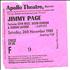Jimmy Page Apollo Theatre concert ticket UK JPATIAP341038