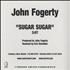 John Fogerty Sugar Sugar CD-R acetate US FOGCRSU454745