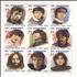John Lennon Set Of Nine Stamps memorabilia Barbados LENMMSE395083