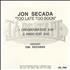Jon Secada Too Late Too Soon CD-R acetate UK SECCRTO101546