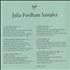 Julia Fordham Sampler CD single US JULC5SA481142