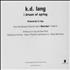 K.D. Lang I Dream Of Spring CD single US KDLC5ID430235