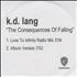 K.D. Lang The Consequences Of Falling CD-R acetate UK KDLCRTH168402