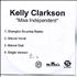 Kelly Clarkson Miss Independent CD-R acetate UK KCRCRMI254257