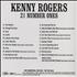 Kenny Rogers & The First Edition 21 Number Ones CD-R acetate US KNNCRNU479800