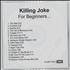 Killing Joke For Beginners.... CD-R acetate UK KILCRFO298049