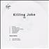 Killing Joke Ha! CD-R acetate UK KILCRHA423441