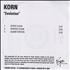 Korn Evolution CD-R acetate UK KORCREV428235