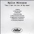 Kylie Minogue Can't Get You Out Of My Head CD-R acetate US KYLCRCA273390