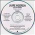 Laurie Anderson Life On A String CD-R acetate US LUACRLI192356
