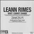 Leann Rimes What I Cannot Change CD single US LRIC5WH453985
