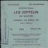Led Zeppelin Southampton Old Refectory 1971 concert ticket UK ZEPTISO775909