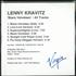 Lenny Kravitz Black Velveteen - All Tracks CD-R acetate UK KVZCRBL500431