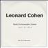 Leonard Cohen Field Commander Cohen CD-R acetate UK COHCRFI175565