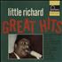 Little Richard Great Hits - Sample Stickered vinyl LP UK LTRLPGR790475