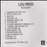 Lou Reed Ecstasy CD-R acetate UK LOUCREC153733
