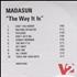 Madasun The Way It Is CD-R acetate UK MDUCRTH159795