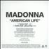 Madonna American Life CD-R acetate US MADCRAM528168
