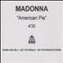 Madonna American Pie CD-R acetate UK MADCRAM377697