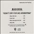 Madonna Don't Cry For Me Argentina - The Remixes CD single US MADC5DO78534