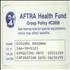 Madonna Unused AFTRA Health Card memorabilia US MADMMUN547775