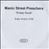 Manic Street Preachers Empty Souls CD-R acetate UK MASCREM473238