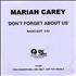 Mariah Carey Don't Forget About Us CD-R acetate UK CRYCRDO345579
