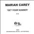Mariah Carey Get Your Number CD-R acetate UK CRYCRGE338927