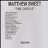 Matthew Sweet Time Capsule CD-R acetate UK MSWCRTI168281