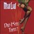 Meat Loaf Did I Say That? CD single German MEAC5DI237827