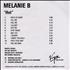 Melanie B Hot CD-R acetate UK M.BCRHO505607