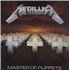 Metallica Master Of Puppets - Black MFN text on reverse vinyl LP UK METLPMA813505
