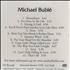 Michael Buble Michael Buble CD-R acetate US M6YCRMI466660