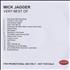 Mick Jagger The Very Best Of CD-R acetate UK MKJCRTH445159