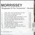 Morrissey Ringleader Of The Tormentors - Revised CD-R acetate US MORCRRI546375