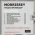 Morrissey Years Of Refusal CD-R acetate UK MORCRYE633722