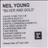 Neil Young Silver And Gold CD-R acetate UK YOUCRSI154908