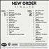 New Order Singles CD-R acetate US NEWCRSI355888