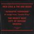 Nick Cave Acoustic Versions Of Songs From Tender Prey CD single UK NCVC5AC119022