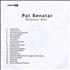 Pat Benatar Greatest Hits CD-R acetate UK BENCRGR329054