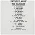 Patrick Wolf The Bachelor CD-R acetate US PWFCRTH473341