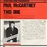 Paul McCartney and Wings This One - Japanese Radio Only 7