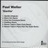 Paul Weller Starlite CD-R acetate UK WELCRST609059
